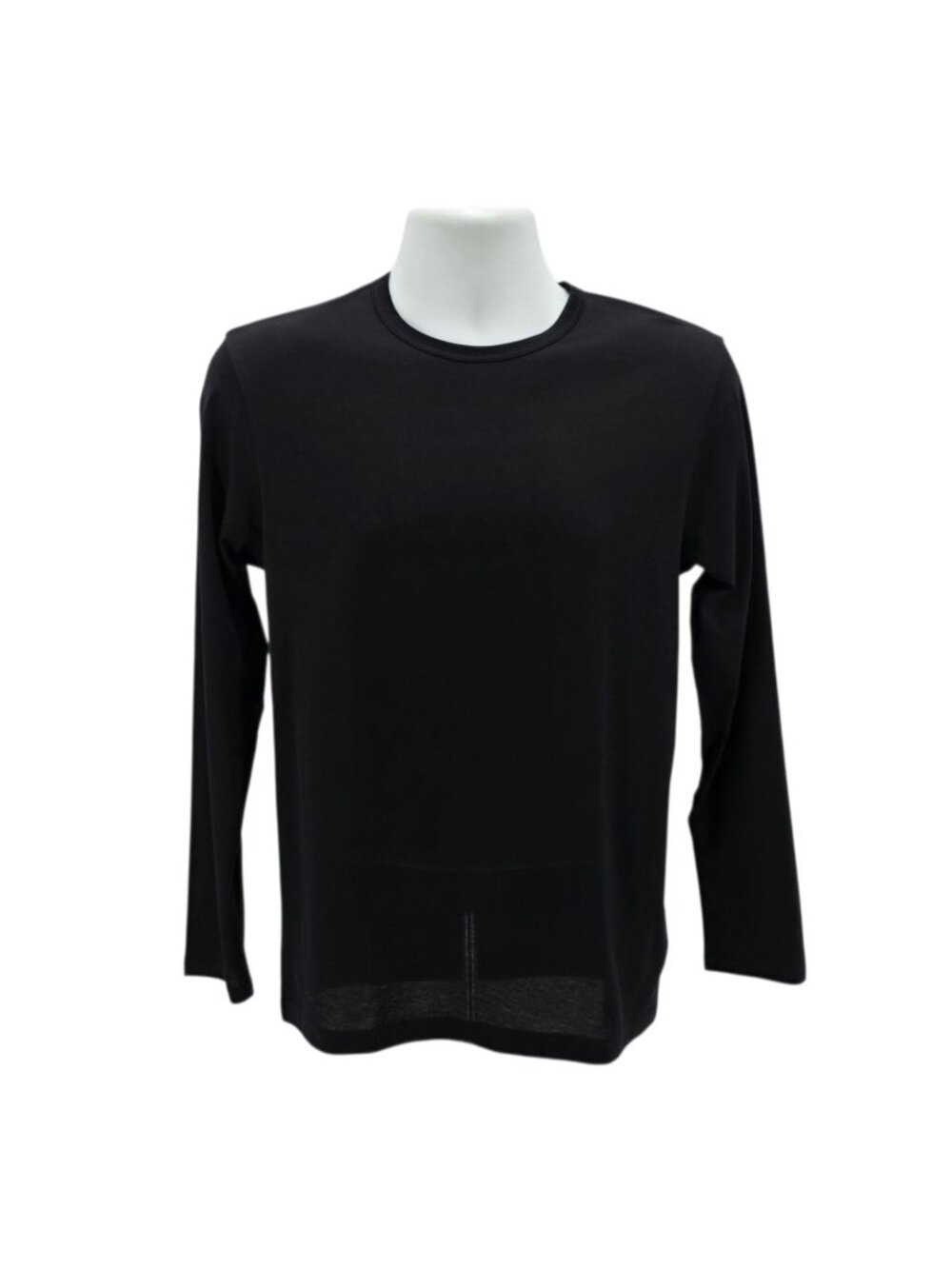 NEW Sunspel Mens Small Shirt Long Sleeve Classic The T-Shirt Supima Cotton Black
